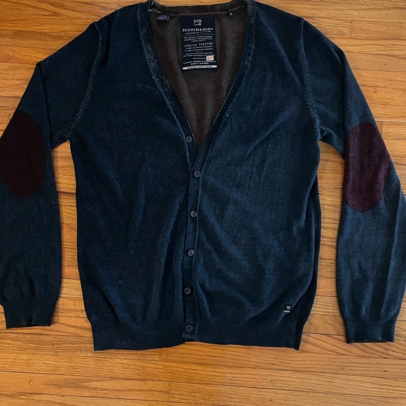 Scotch & Soda Dark Blue Cardigan Sweater - Picture 1 of 3